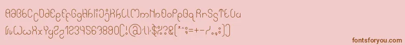 High In love light Font – Brown Fonts on Pink Background