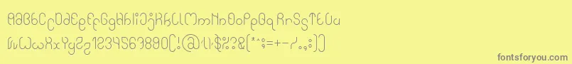 High In love light Font – Gray Fonts on Yellow Background