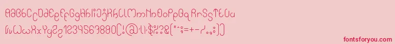 High In love light Font – Red Fonts on Pink Background