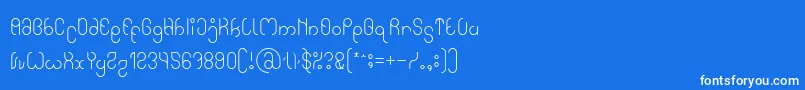 High In love light Font – White Fonts on Blue Background