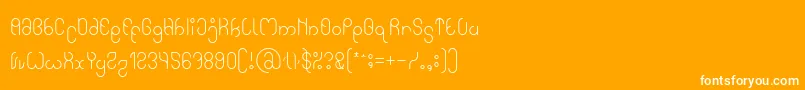 High In love light-Schriftart – Weiße Schriften auf orangefarbenem Hintergrund