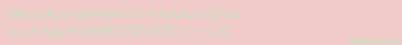 フォントHigh In love – ピンクの背景に緑の文字