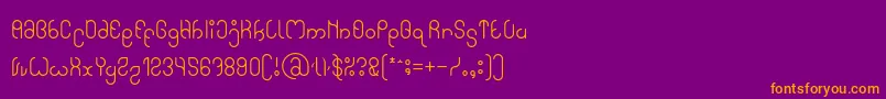 High In love Font – Orange Fonts on Purple Background