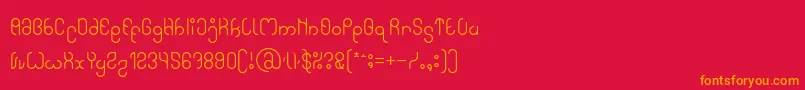 High In love Font – Orange Fonts on Red Background