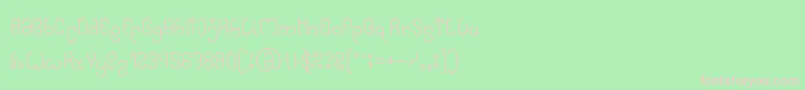 High In love Font – Pink Fonts on Green Background