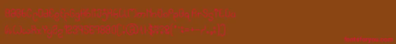 High In love Font – Red Fonts on Brown Background