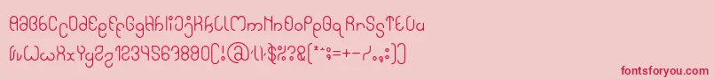 High In love Font – Red Fonts on Pink Background