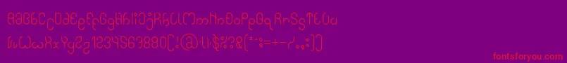 フォントHigh In love – 紫の背景に赤い文字