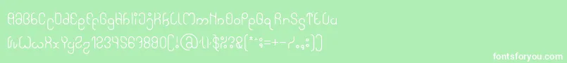 フォントHigh In love – 緑の背景に白い文字