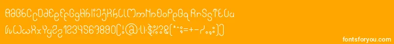 High In love Font – White Fonts on Orange Background