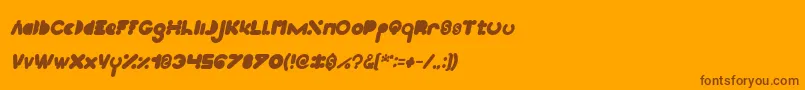 High Logic Bold Italic Font – Brown Fonts on Orange Background