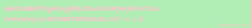 High Logic Bold Italic Font – Pink Fonts on Green Background