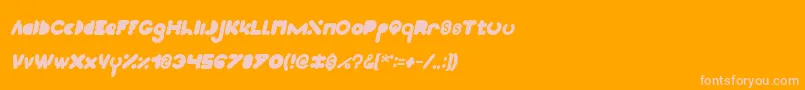 Fonte High Logic Bold Italic – fontes rosa em um fundo laranja