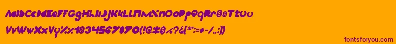 High Logic Bold Italic Font – Purple Fonts on Orange Background