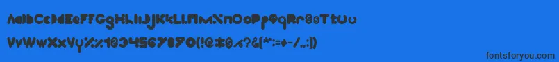 Шрифт High Logic Bold – чёрные шрифты на синем фоне