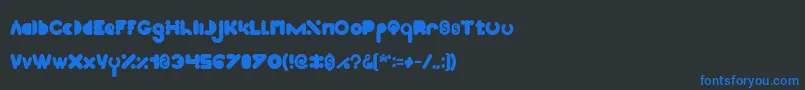 High Logic Bold Font – Blue Fonts on Black Background