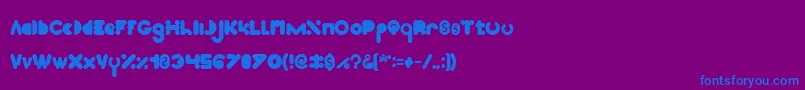 フォントHigh Logic Bold – 紫色の背景に青い文字