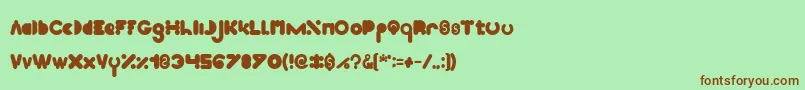 Шрифт High Logic Bold – коричневые шрифты на зелёном фоне
