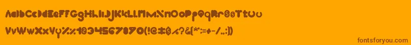 フォントHigh Logic Bold – オレンジの背景に茶色のフォント