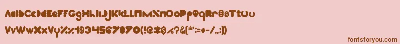 High Logic Bold Font – Brown Fonts on Pink Background