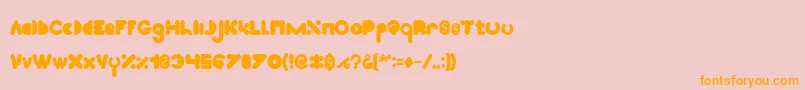 High Logic Bold-fontti – oranssit fontit vaaleanpunaisella taustalla
