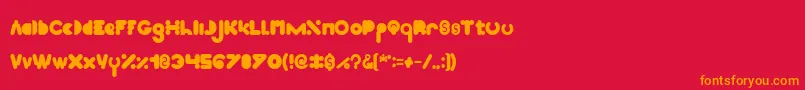 High Logic Bold Font – Orange Fonts on Red Background
