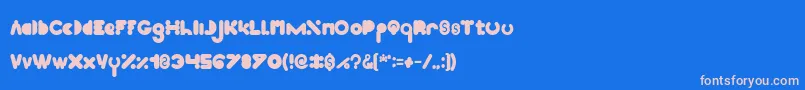 フォントHigh Logic Bold – ピンクの文字、青い背景