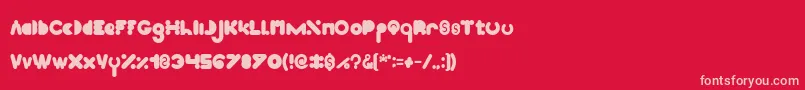 フォントHigh Logic Bold – 赤い背景にピンクのフォント
