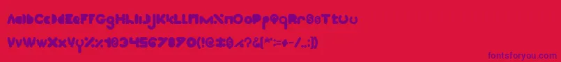 Шрифт High Logic Bold – фиолетовые шрифты на красном фоне