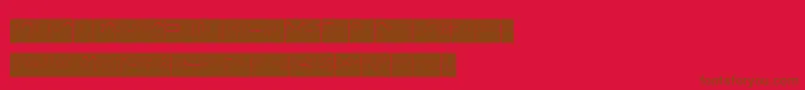 High Logic Hollow Inverse Font – Brown Fonts on Red Background