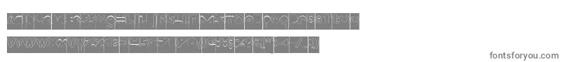 フォントHigh Logic Hollow Inverse – 白い背景に灰色の文字