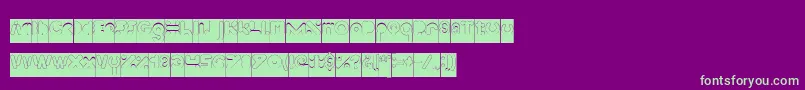 High Logic Hollow Inverse Font – Green Fonts on Purple Background