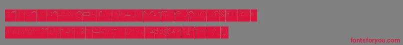 High Logic Hollow Inverse Font – Red Fonts on Gray Background