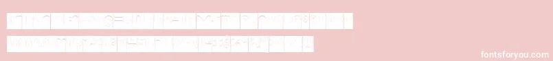 High Logic Hollow Inverse Font – White Fonts on Pink Background