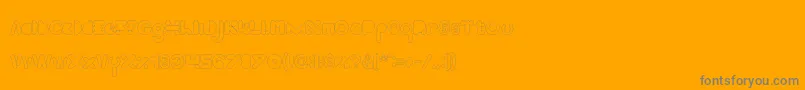 High Logic Hollow-Schriftart – Graue Schriften auf orangefarbenem Hintergrund