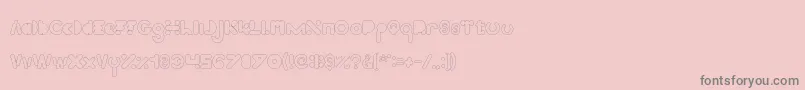 High Logic Hollow Font – Gray Fonts on Pink Background