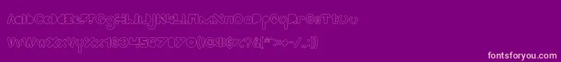 High Logic Hollow Font – Pink Fonts on Purple Background