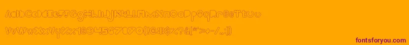 High Logic Hollow Font – Purple Fonts on Orange Background