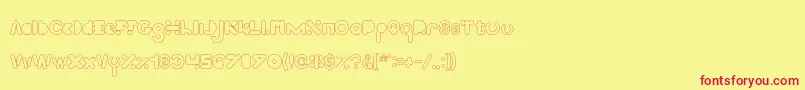 High Logic Hollow Font – Red Fonts on Yellow Background