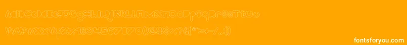 High Logic Hollow Font – White Fonts on Orange Background