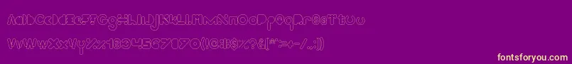 High Logic Hollow Font – Yellow Fonts on Purple Background