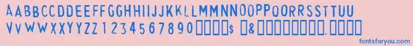 More about CheapskateFill Font CheapskateFill Font – Blue Fonts on Pink Background