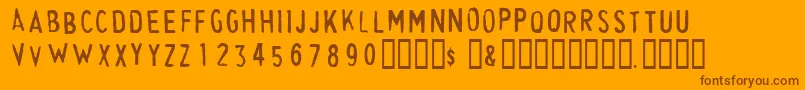 CheapskateFill Font – Brown Fonts on Orange Background