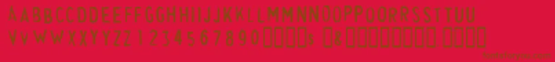 CheapskateFill Font – Brown Fonts on Red Background