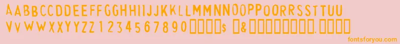 CheapskateFill Font – Orange Fonts on Pink Background