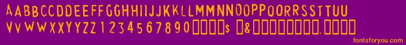 CheapskateFill Font – Orange Fonts on Purple Background