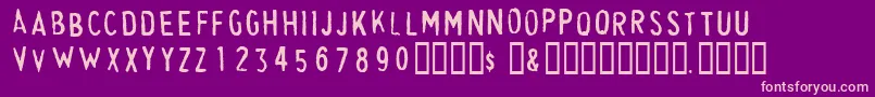 CheapskateFill Font – Pink Fonts on Purple Background