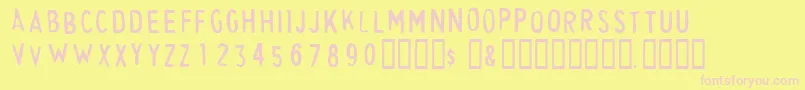 CheapskateFill Font – Pink Fonts on Yellow Background