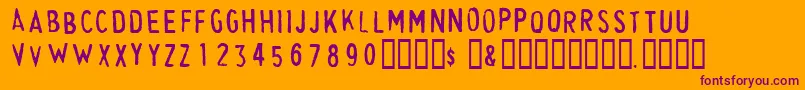 CheapskateFill Font – Purple Fonts on Orange Background