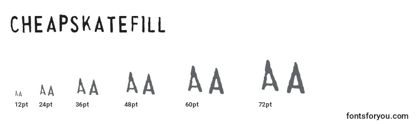 Размеры шрифта CheapskateFill
